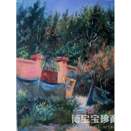 何之 大门口 类别: 风景油画