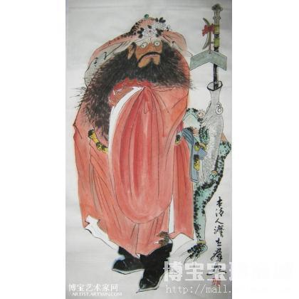 吉庆昇平 国画神佛罗汉 侯立群作品 类别: 国画神佛罗汉